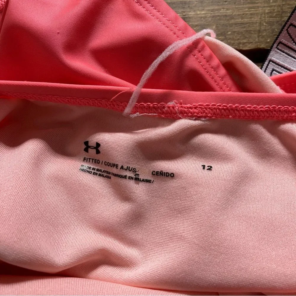 Girls Under Armour Hot Pink One Piece Swimsuit Size 12
